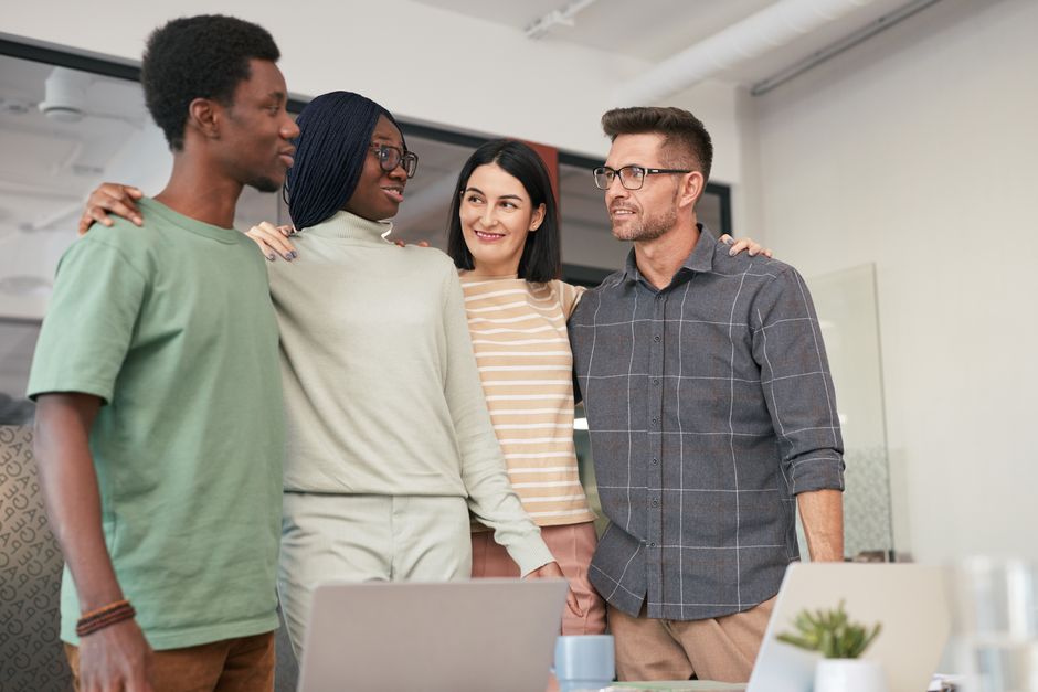 Ohio business employees team at workplace