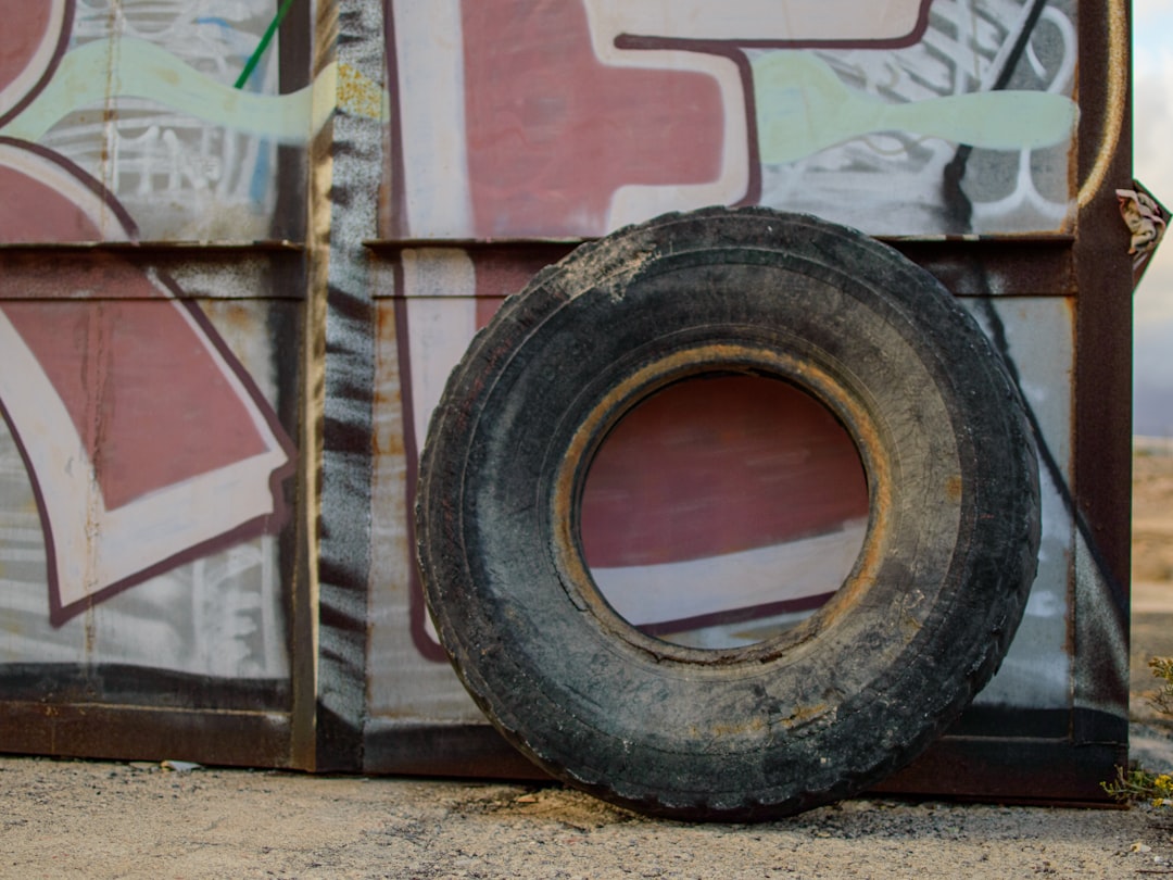 Flat tire from pothole on Ohio highway