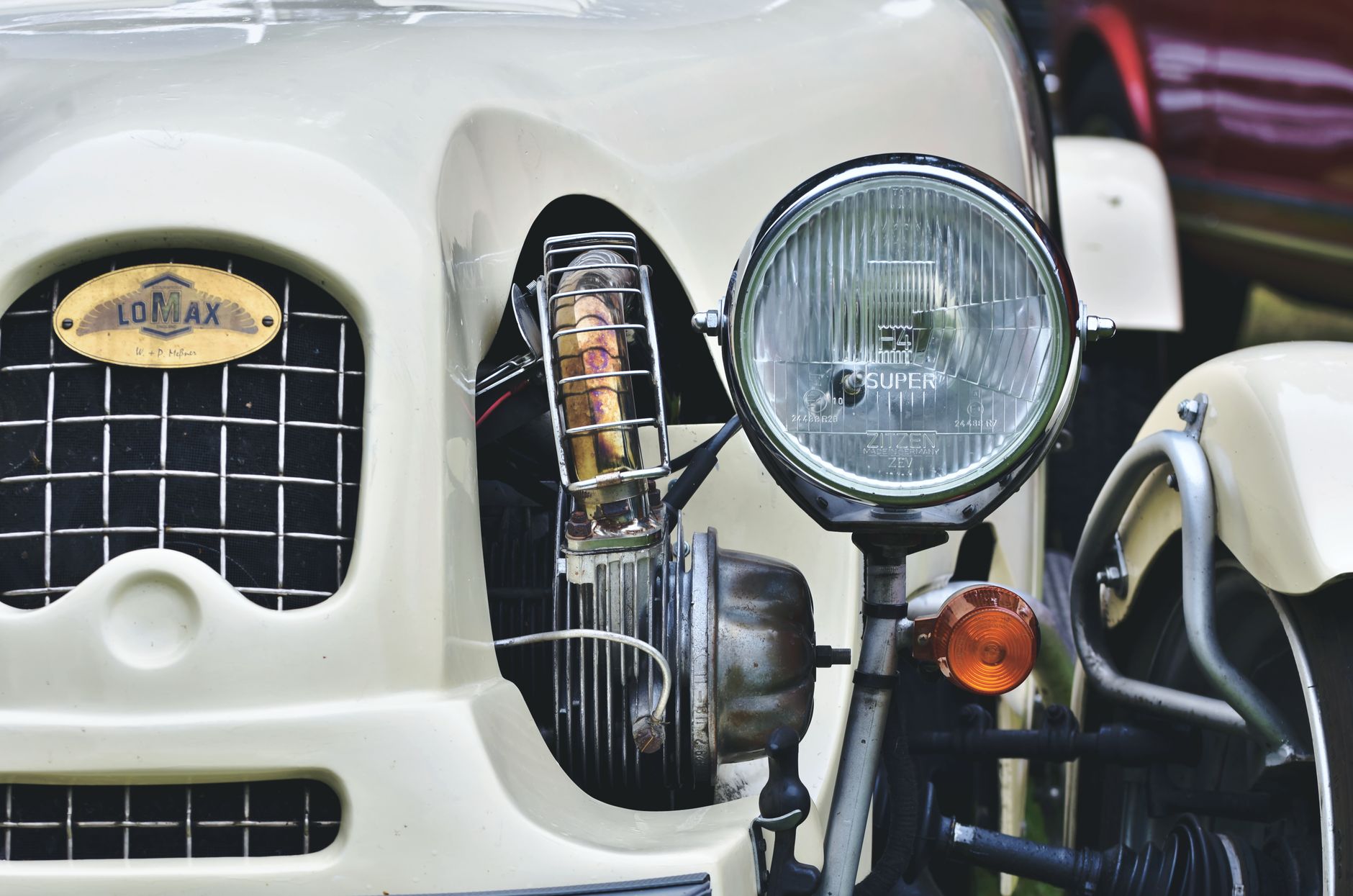 Rare vintage car detail and craftsmanship