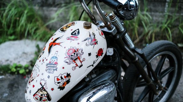 custom painted motorcycle shop