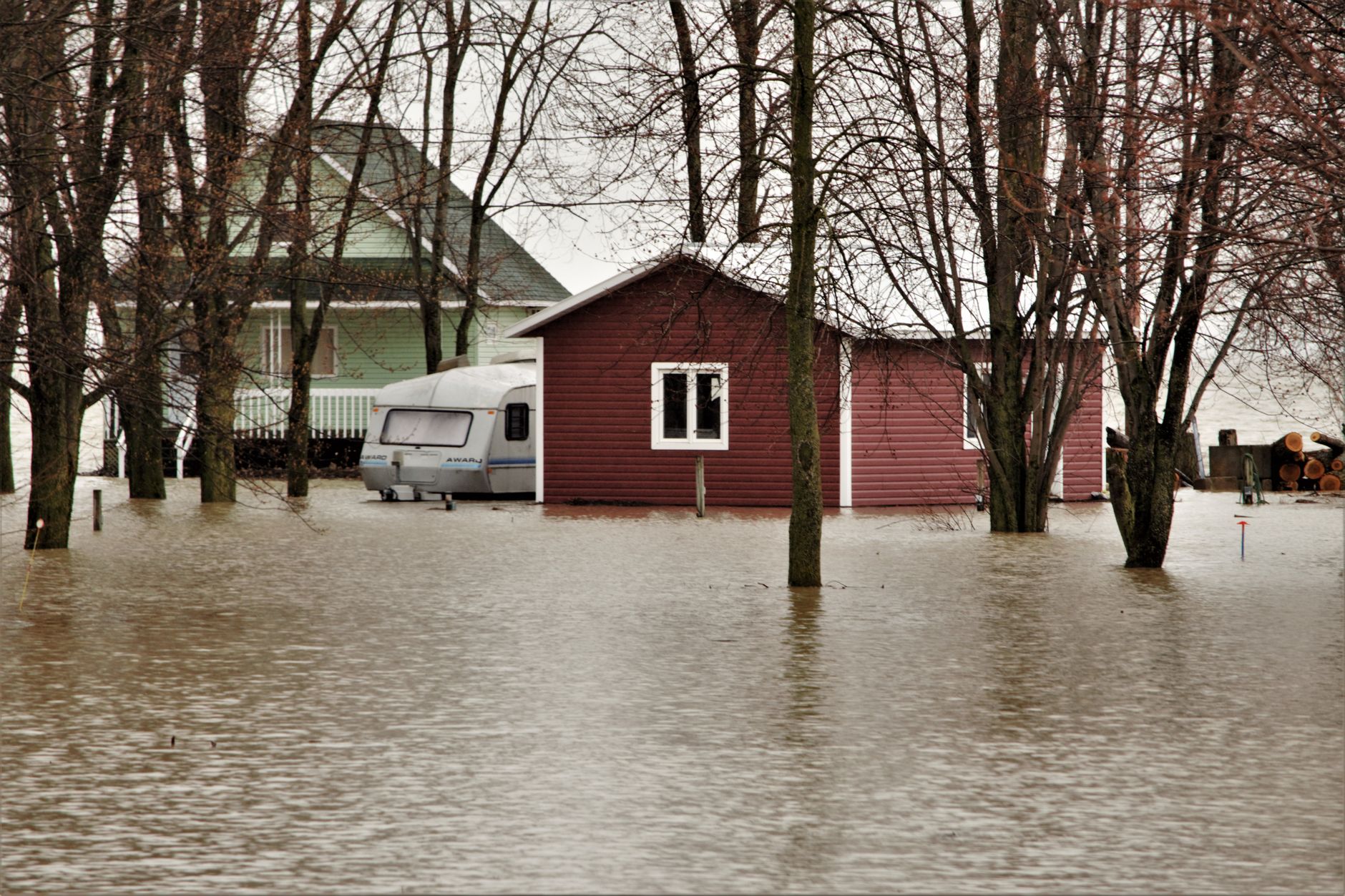 Ohio home near flood risk in spring season