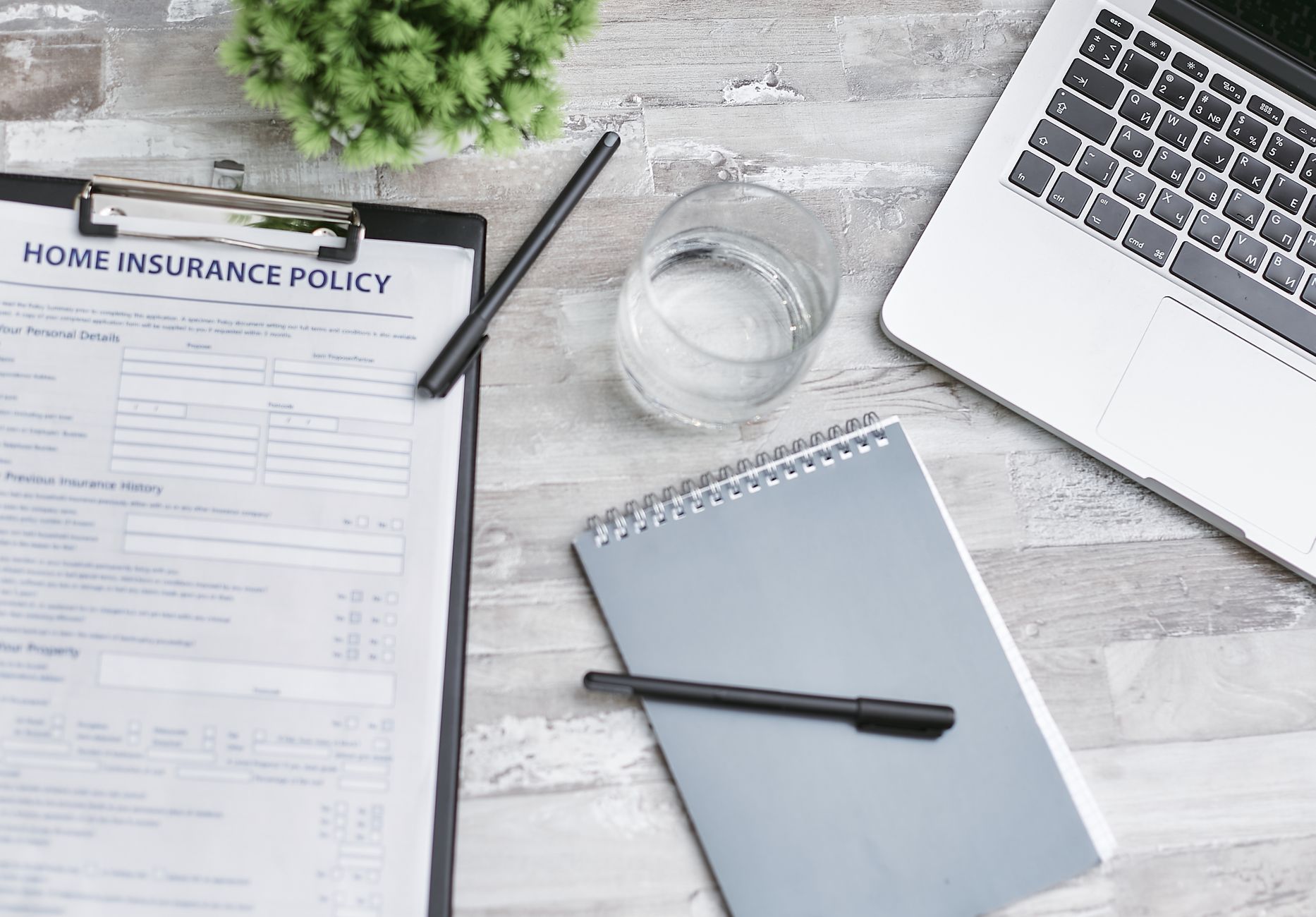 Ohio insurance paperwork review at desk