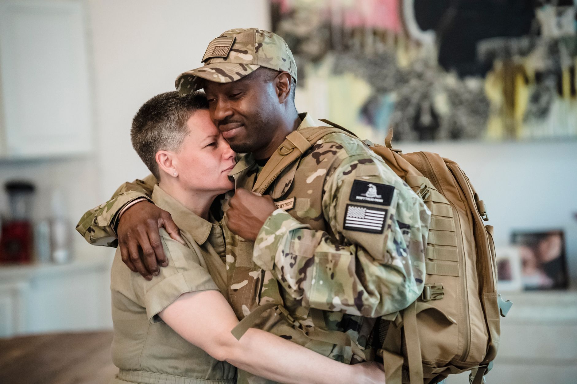 military retiree family portrait