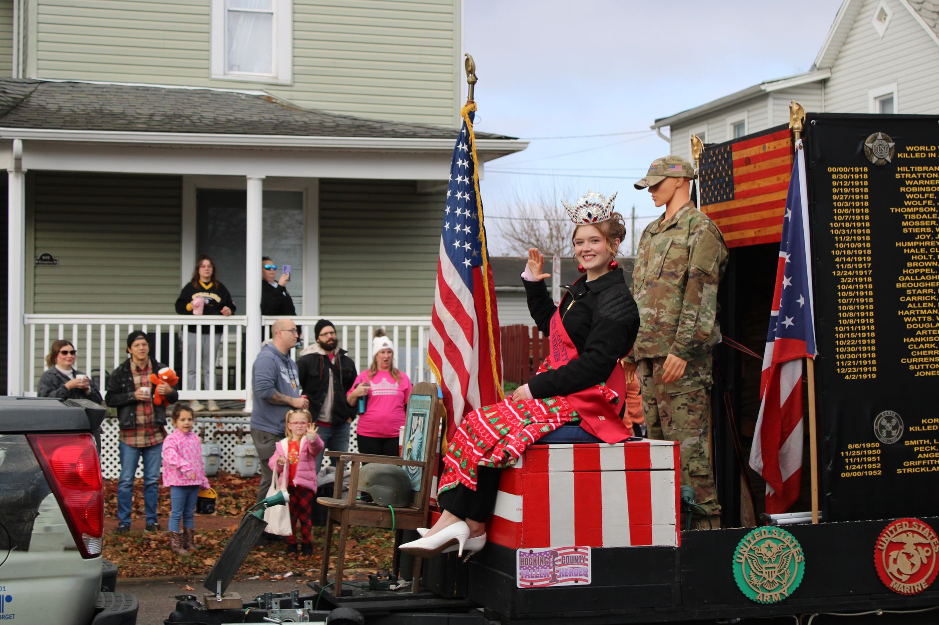 Ohio military family at home reviewing insurance