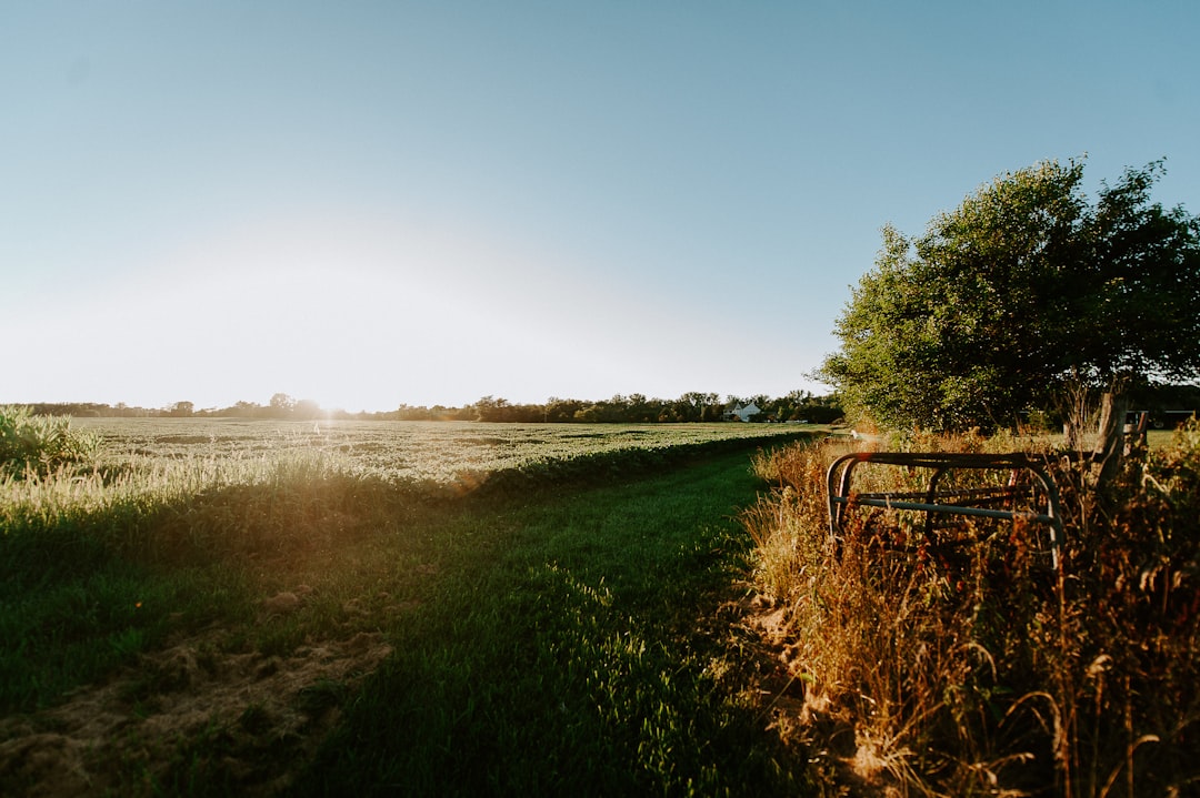 Motorcycle parked on scenic Ohio route