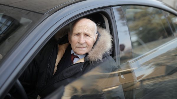 Elderly Ohio senior driver taking safety course to earn insurance discount