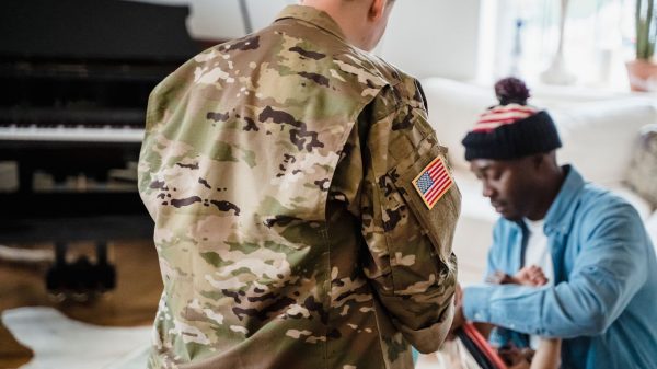 Ohio military veteran and family reviewing insurance coverage options