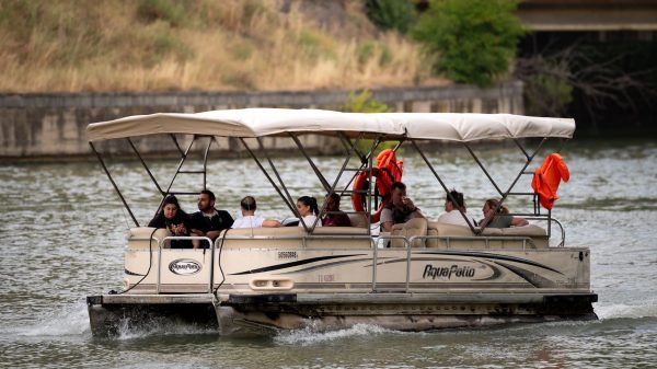 pontoon boat family water