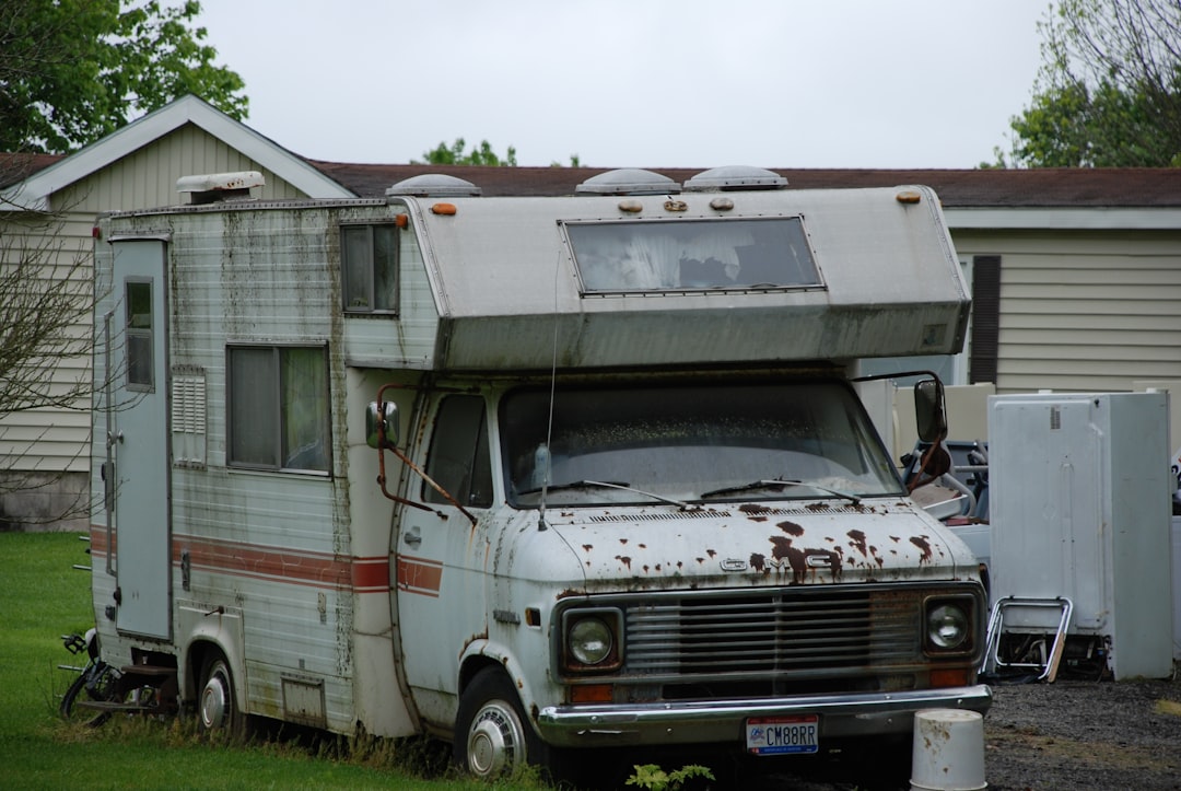 Travel trailer being towed by truck Ohio