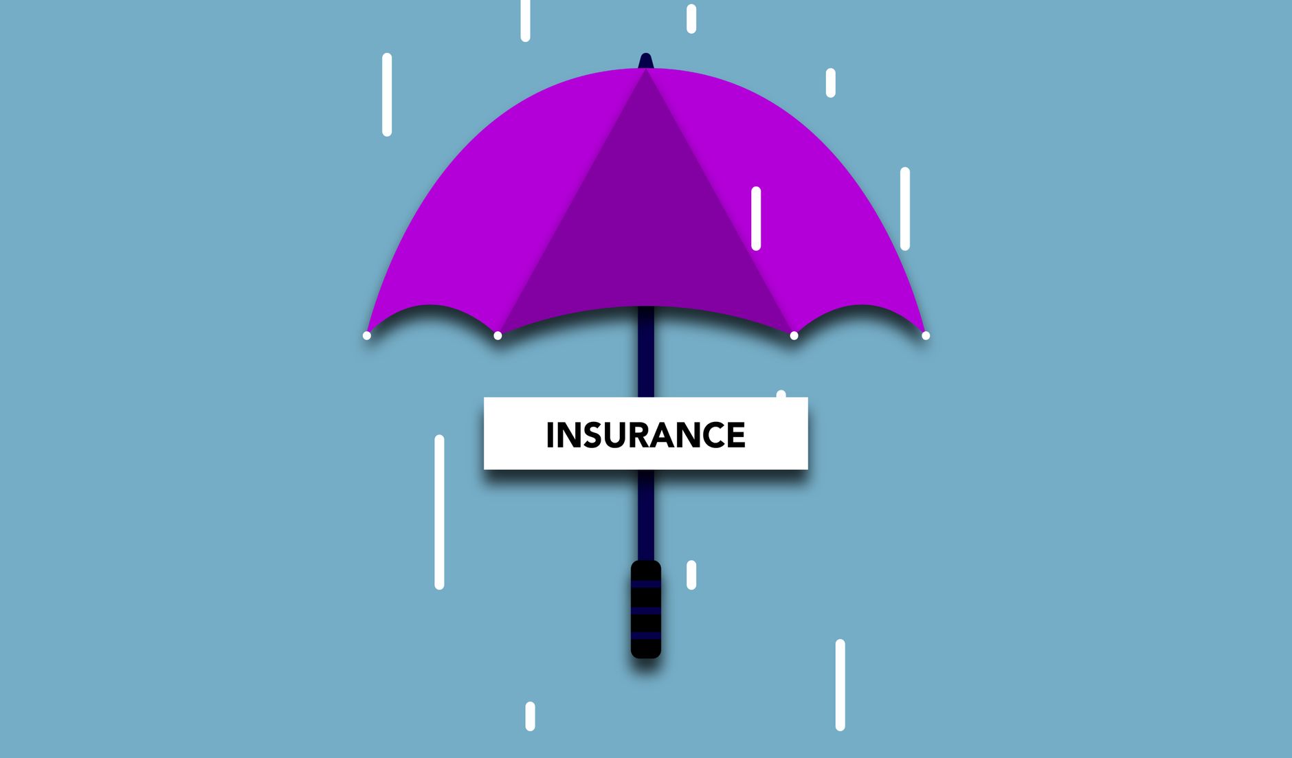 Umbrella concept showing liability protection coverage