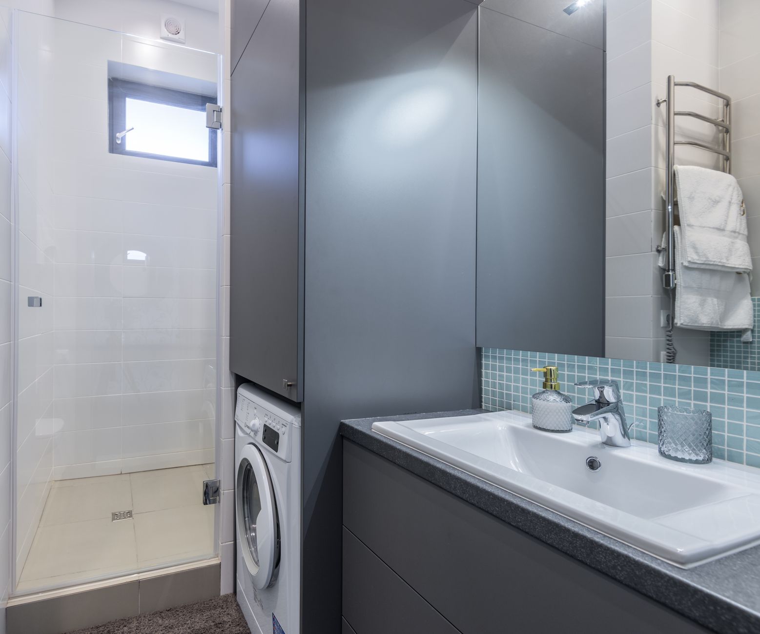 A small bathroom with a toilet and sink