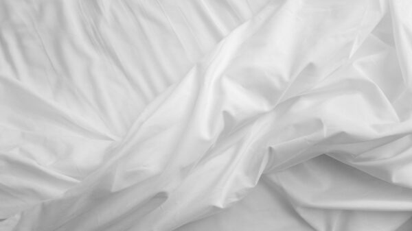 Rumpled white sheets