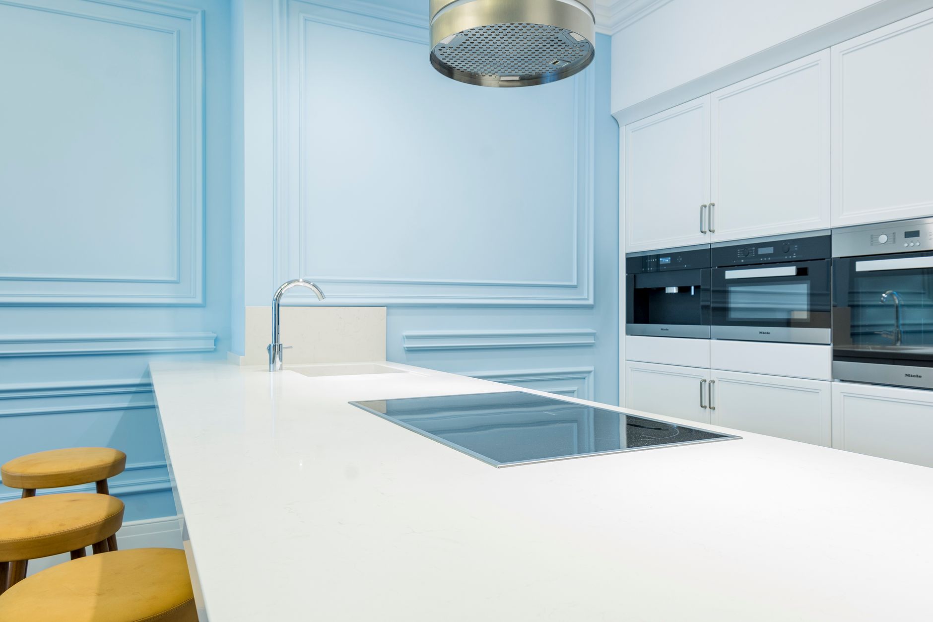 A tidy kitchen countertop