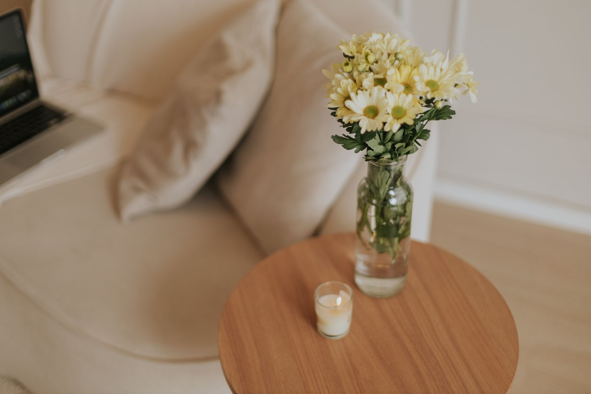 A cozy home office corner