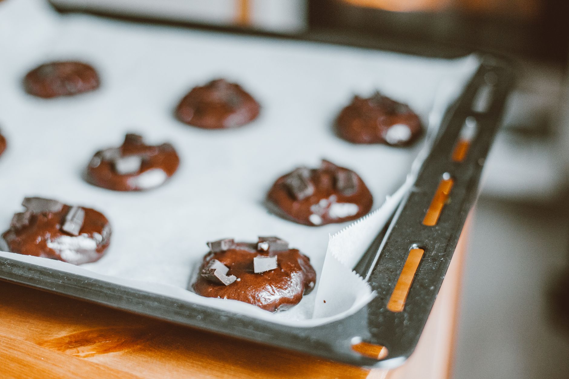 Baking in a home kitchen oven