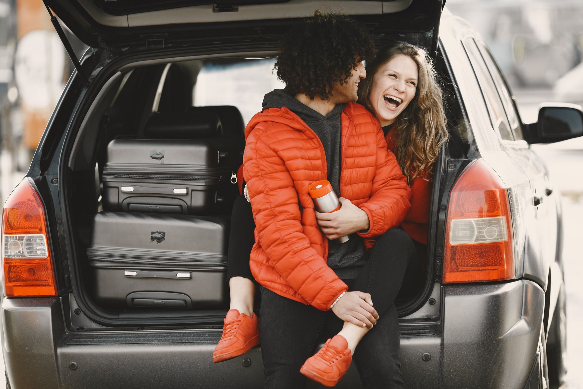 An open car trunk with room for emergency supplies