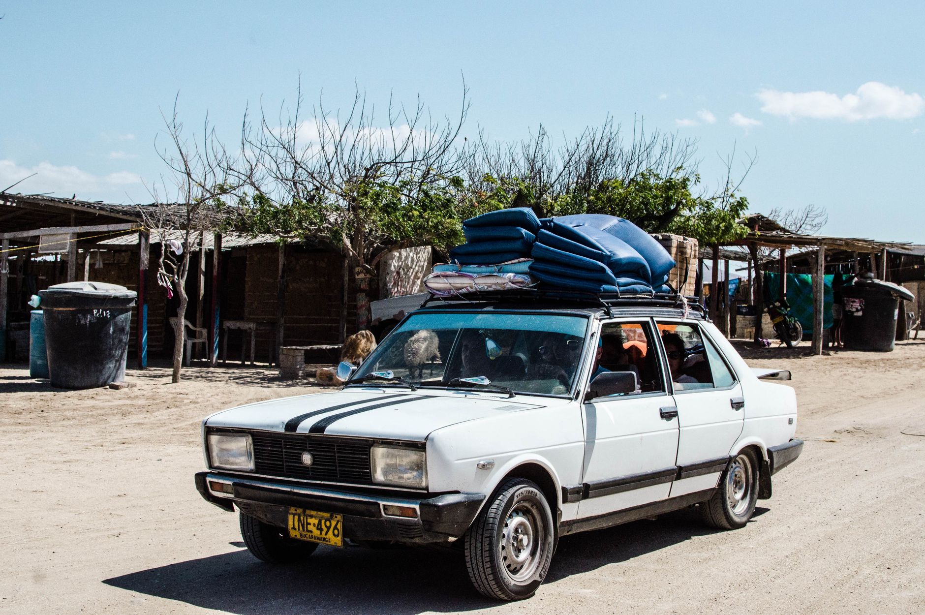 A roof rack on top of a vehicle