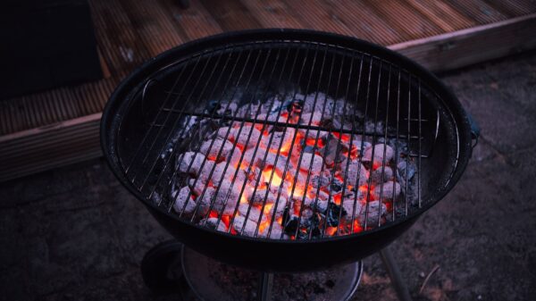 Best charcoal grill: hot coals in a kettle grill