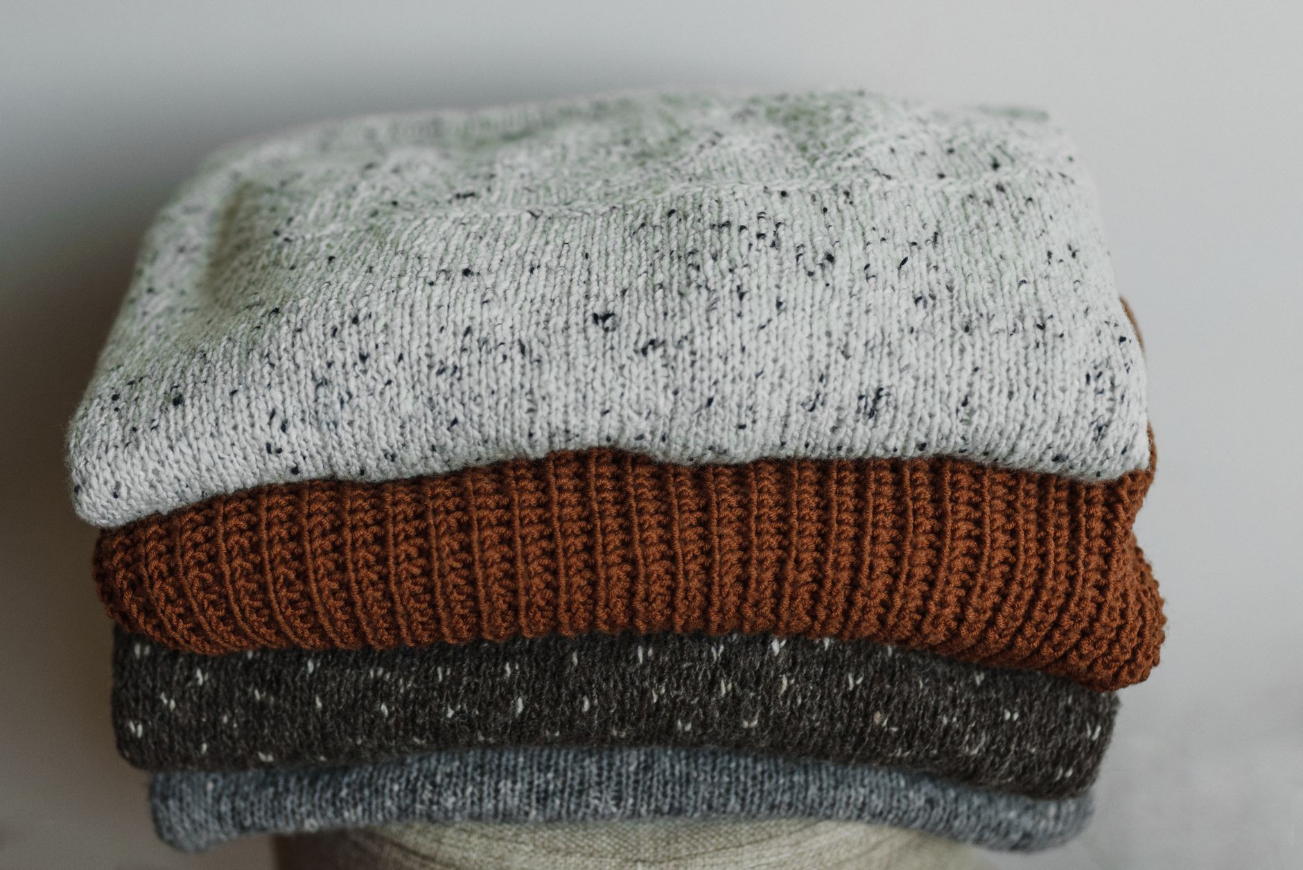 Stacked folded sweaters