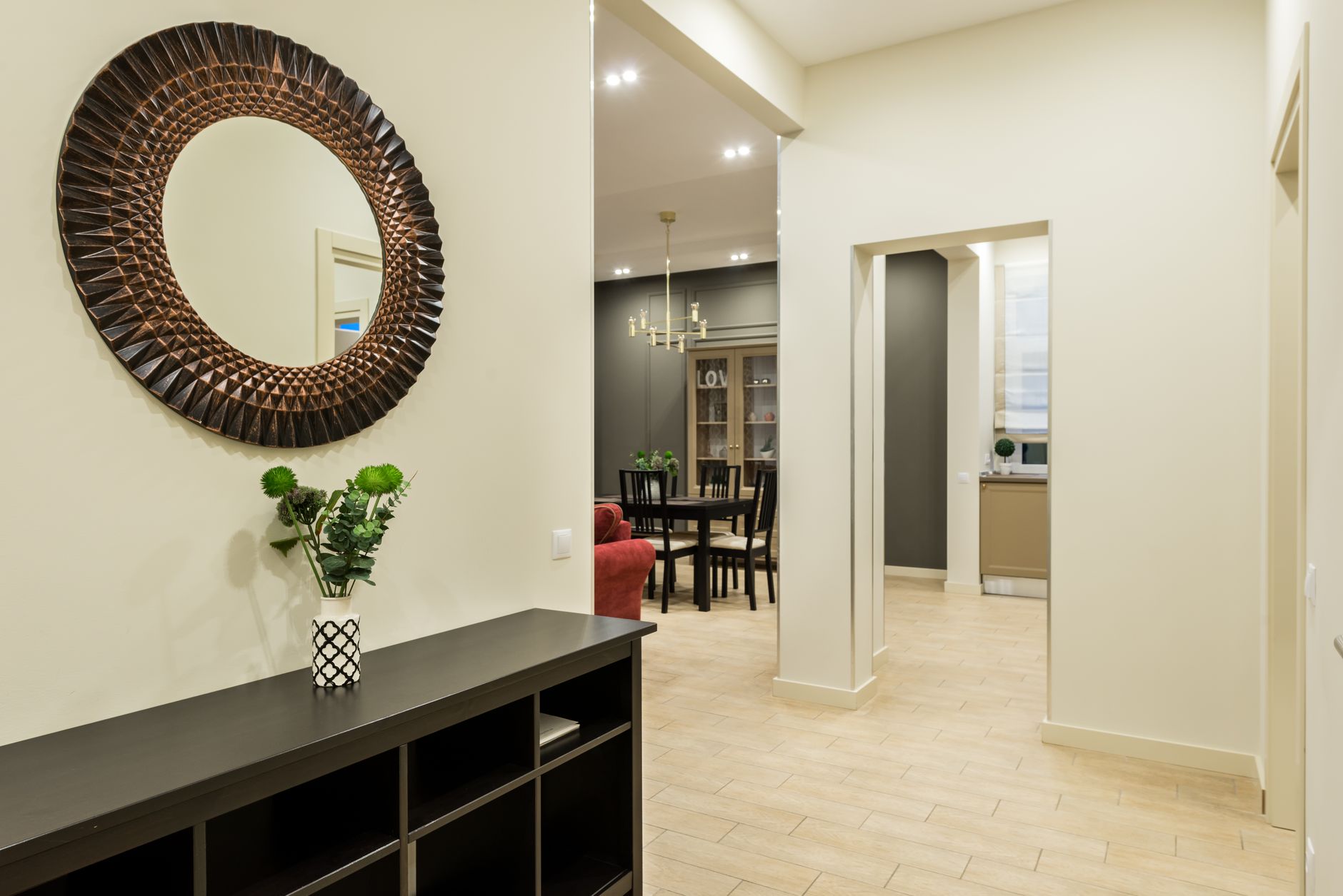 A hallway inside a home