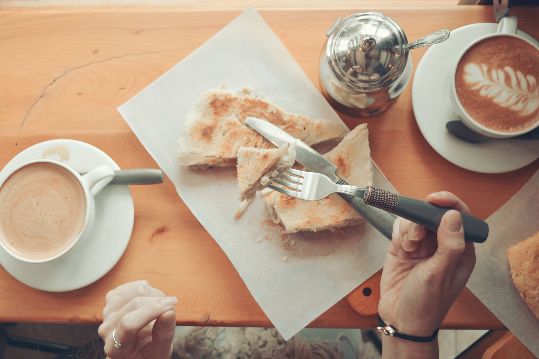 Best commercial toaster: toast and coffee at a cafe table