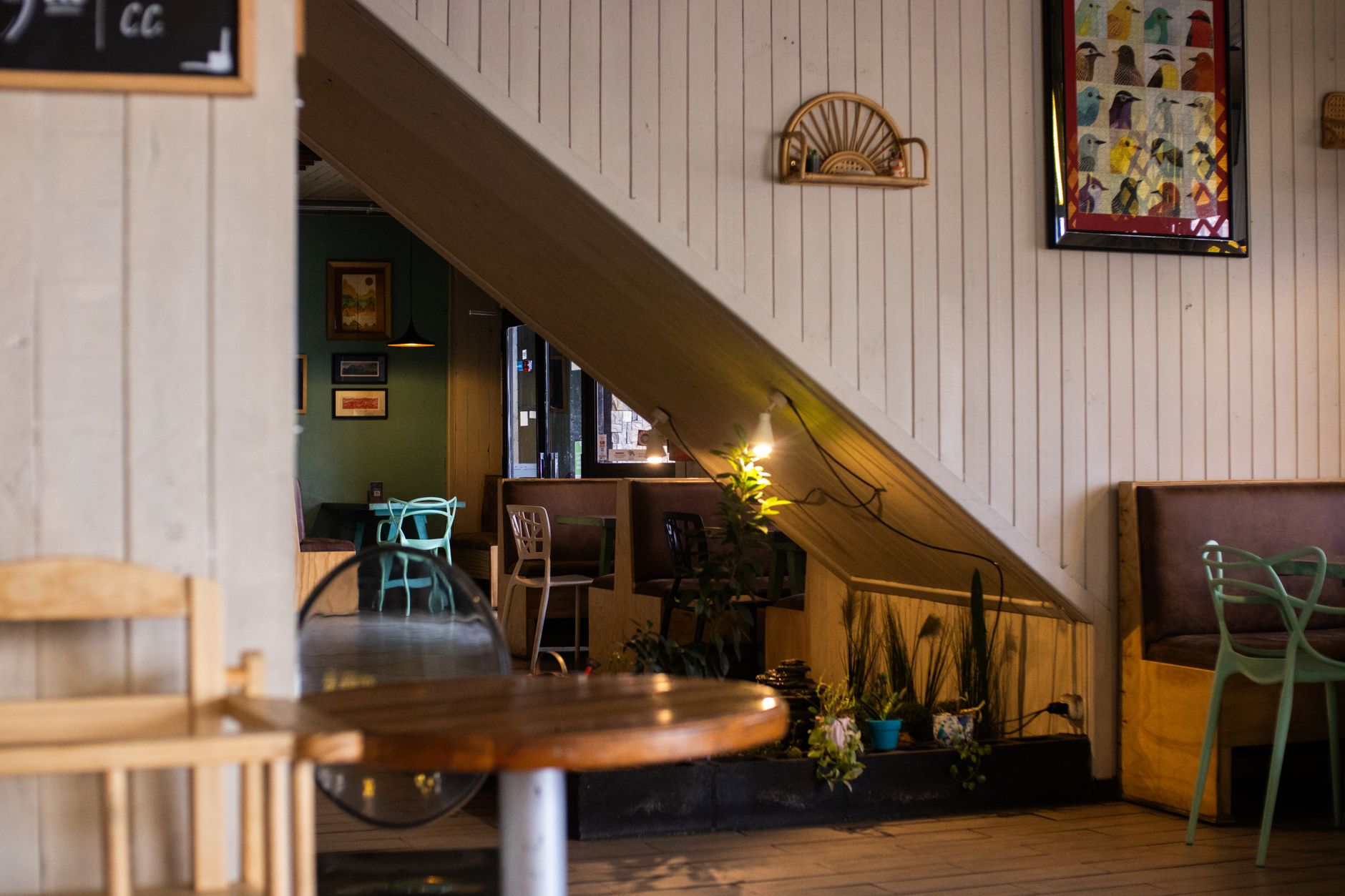 A cozy cafe interior