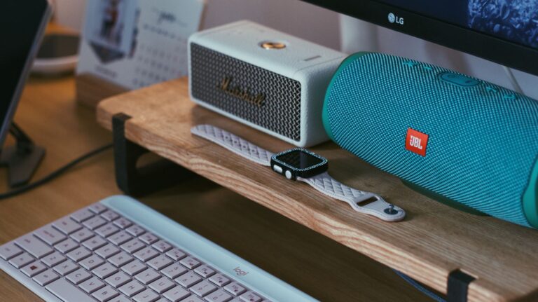 Best computer speakers: a pair of speakers on a desk