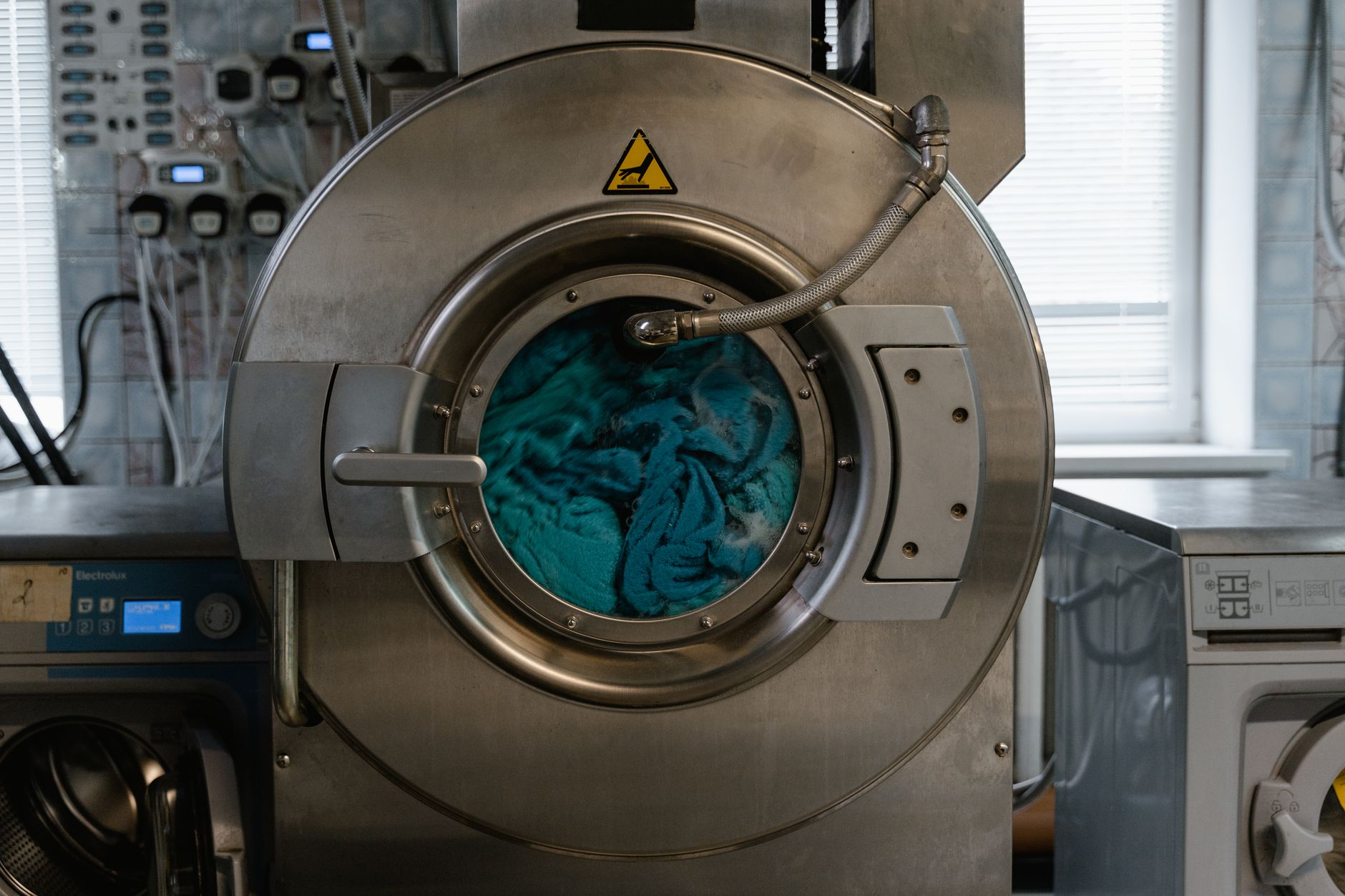 Towels in a front-loading washing machine