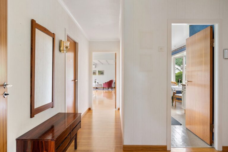 Best door stop: an open interior door in a bright hallway