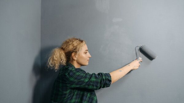 Best drop cloth: a room being prepared for a fresh coat of paint