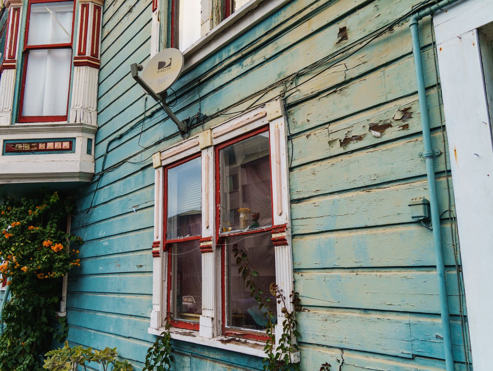 The exterior of a house