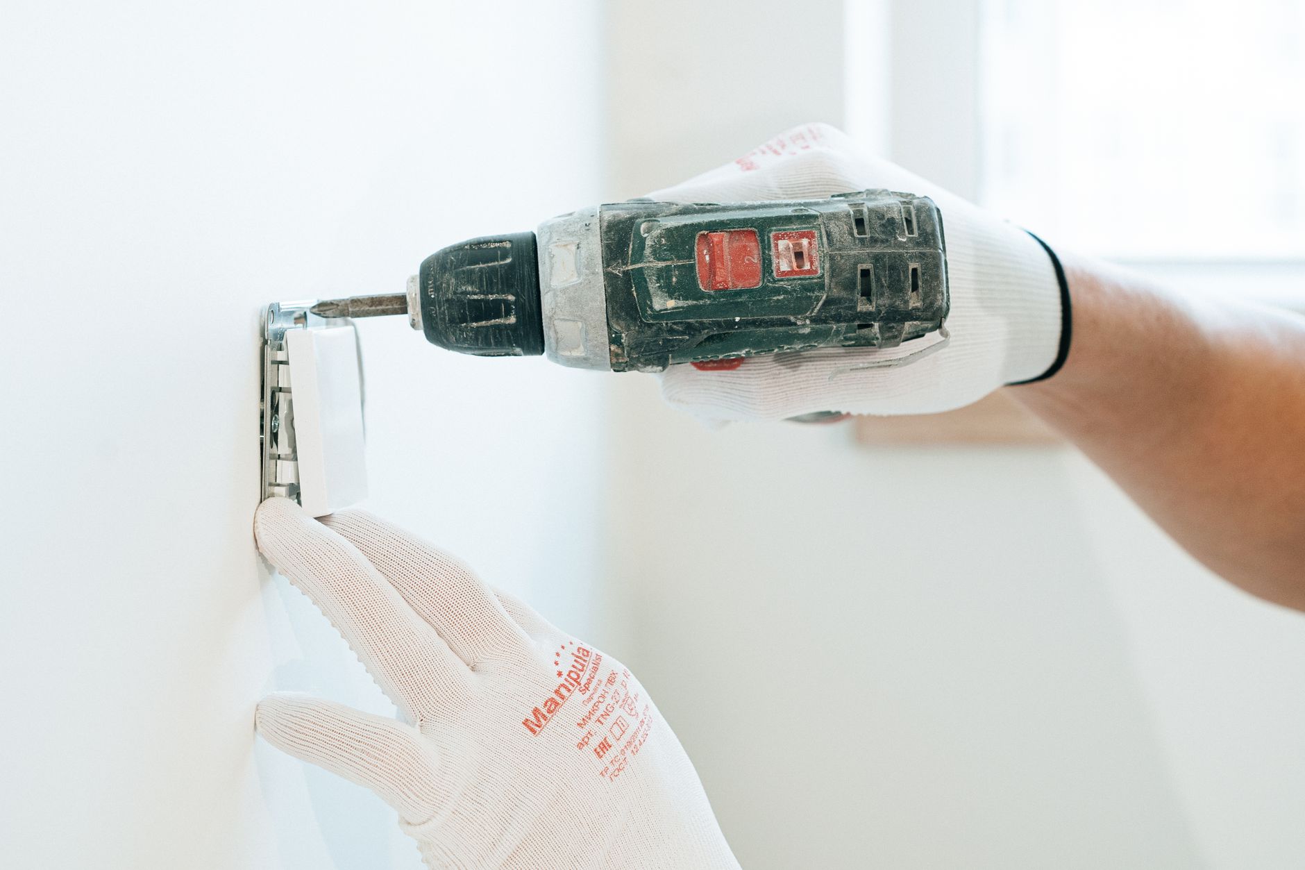 Drilling into a wall