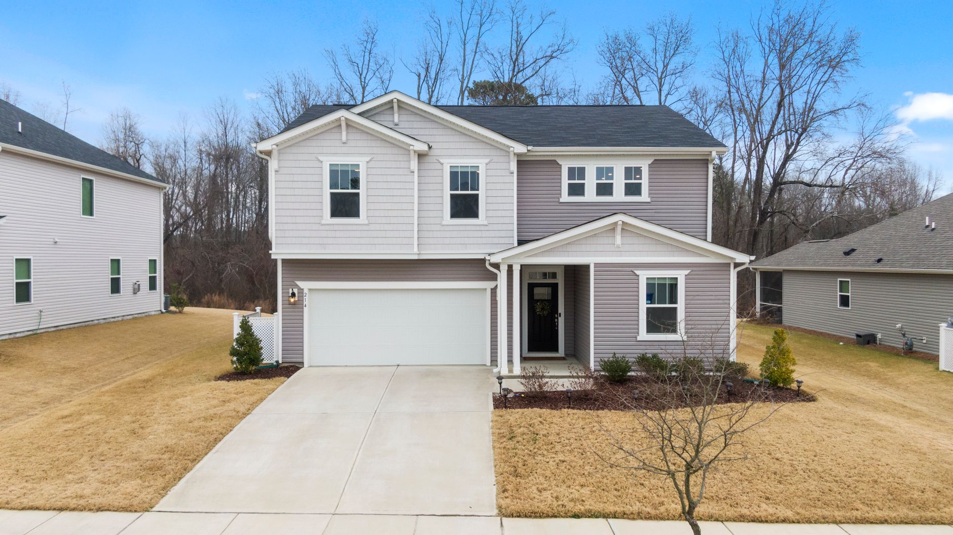 A house with an attached garage