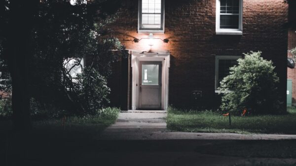 Best flood light: a house exterior lit up at night