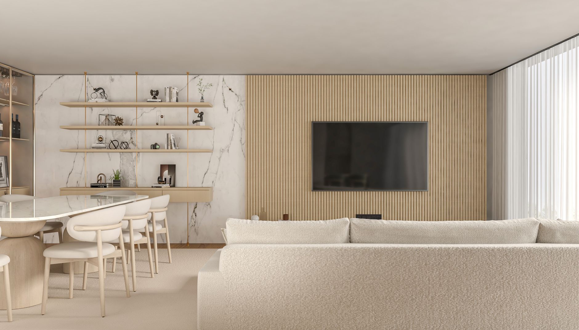 A tidy living room in a home