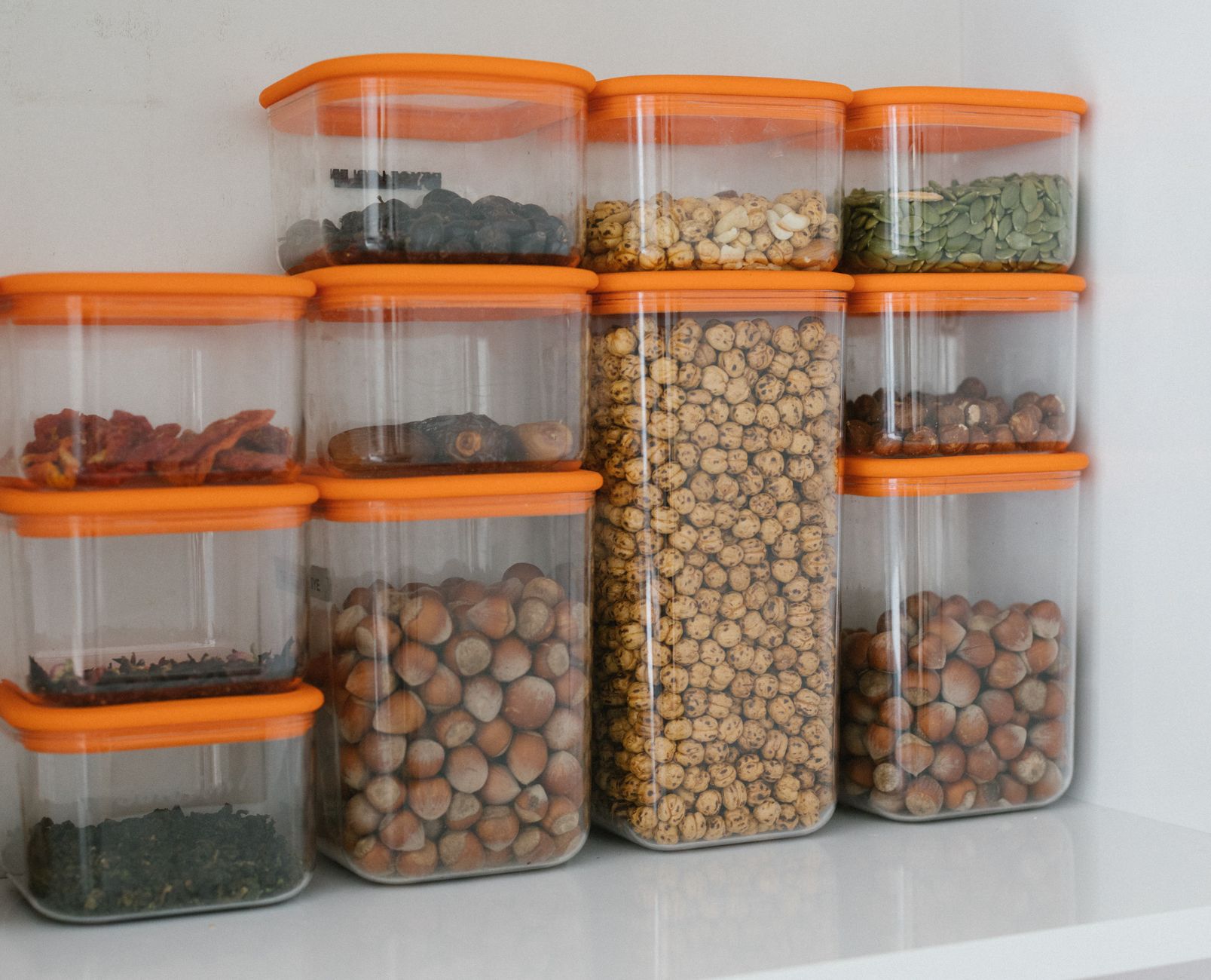 Best freezer labels: food stored in clear canisters