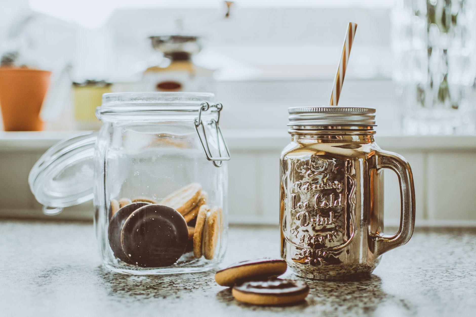 Cookies in a glass jar