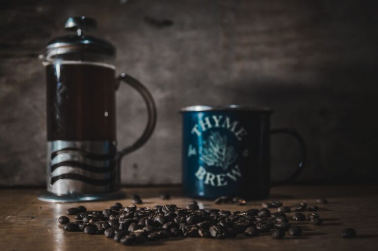 Best french press: a coffee press on a kitchen table
