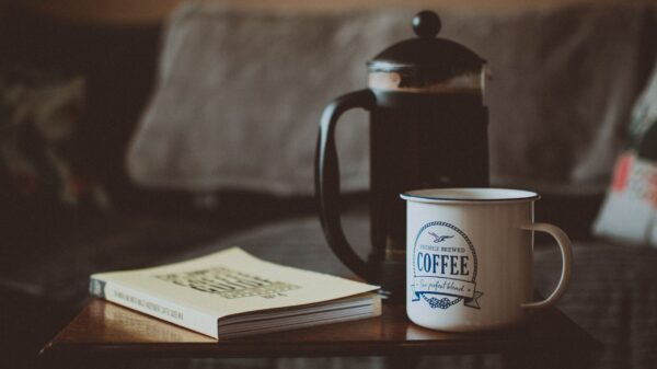 Best french press: a coffee press on a kitchen table