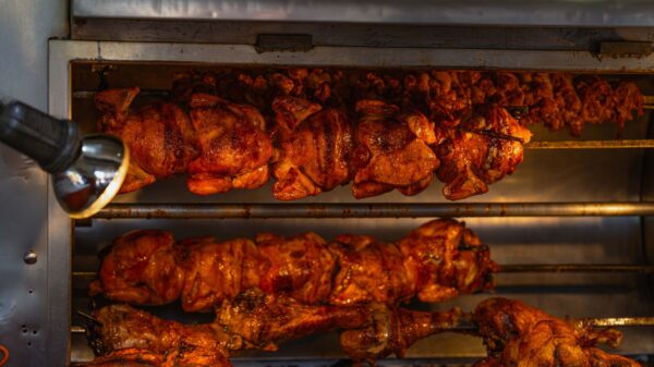 Best grill rotisserie: chickens on rotisserie spits