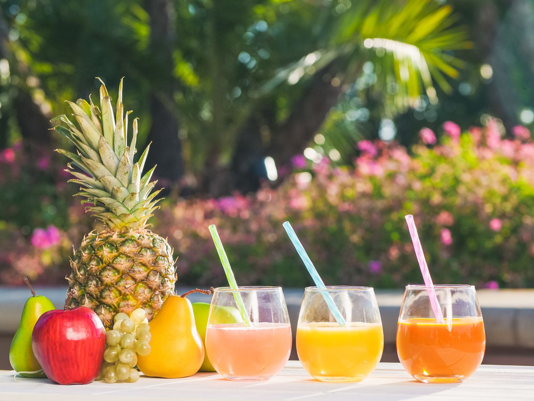 Fruit juices with fresh fruit