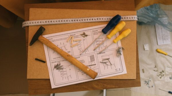 Best allen wrench set: a person assembling furniture at home with hand tools