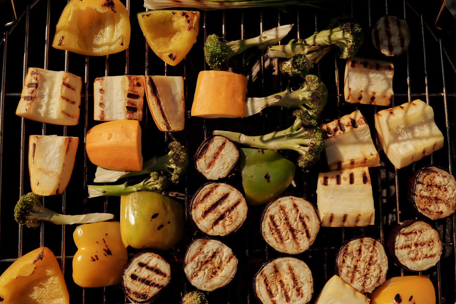 Grilled vegetables on a plate