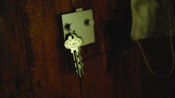 Best key holder: house keys hanging on a wall hook by a door