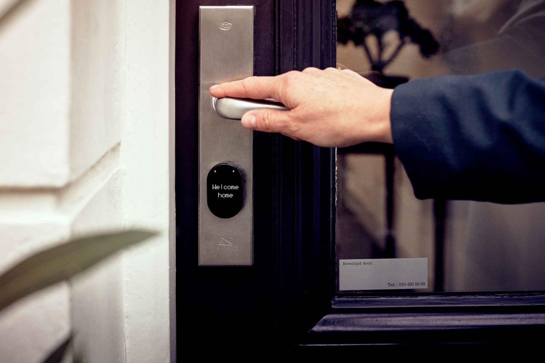A lock on a front door