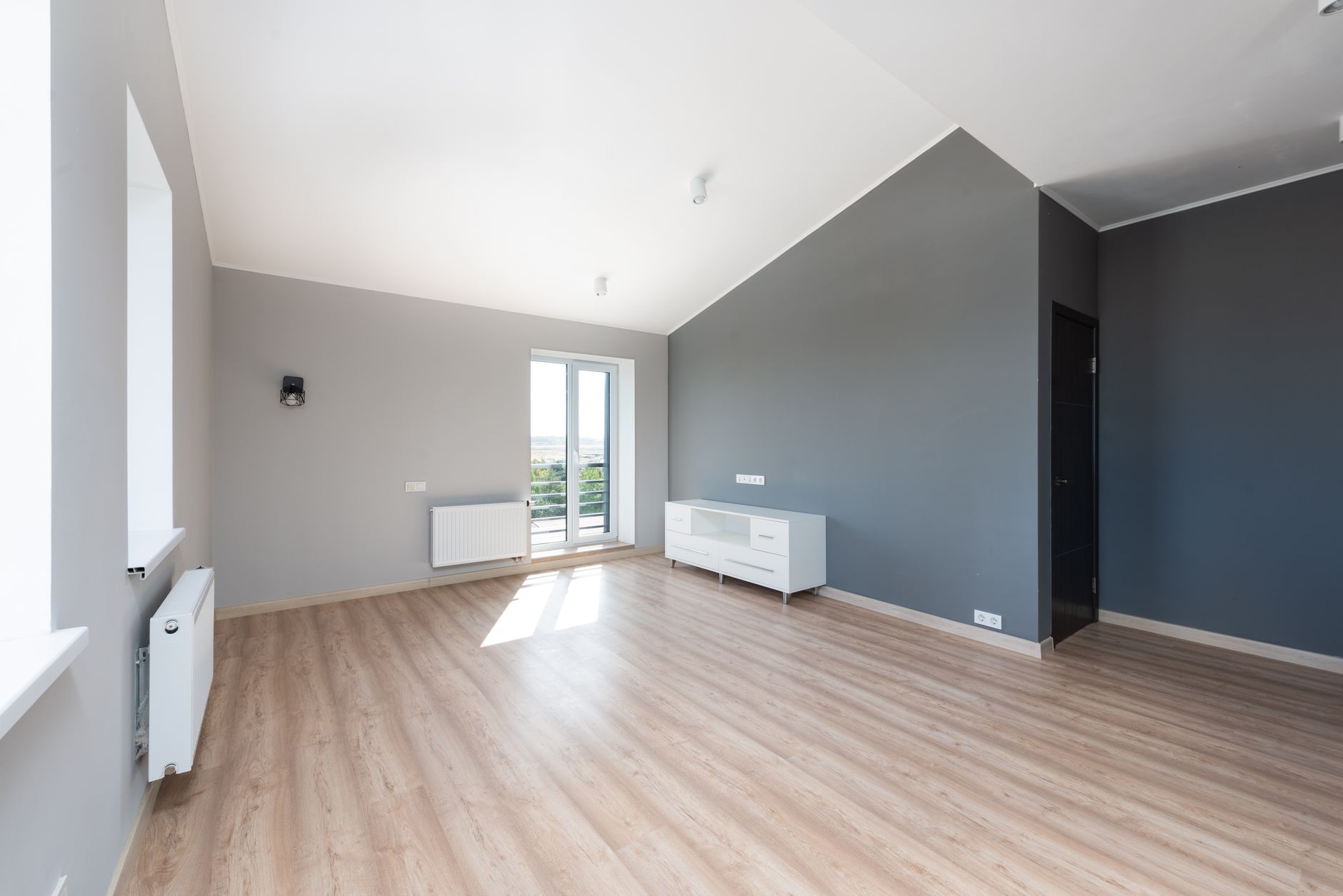 An empty room in the middle of a renovation