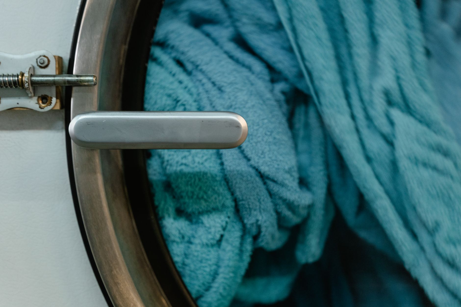 Towels inside a washing machine