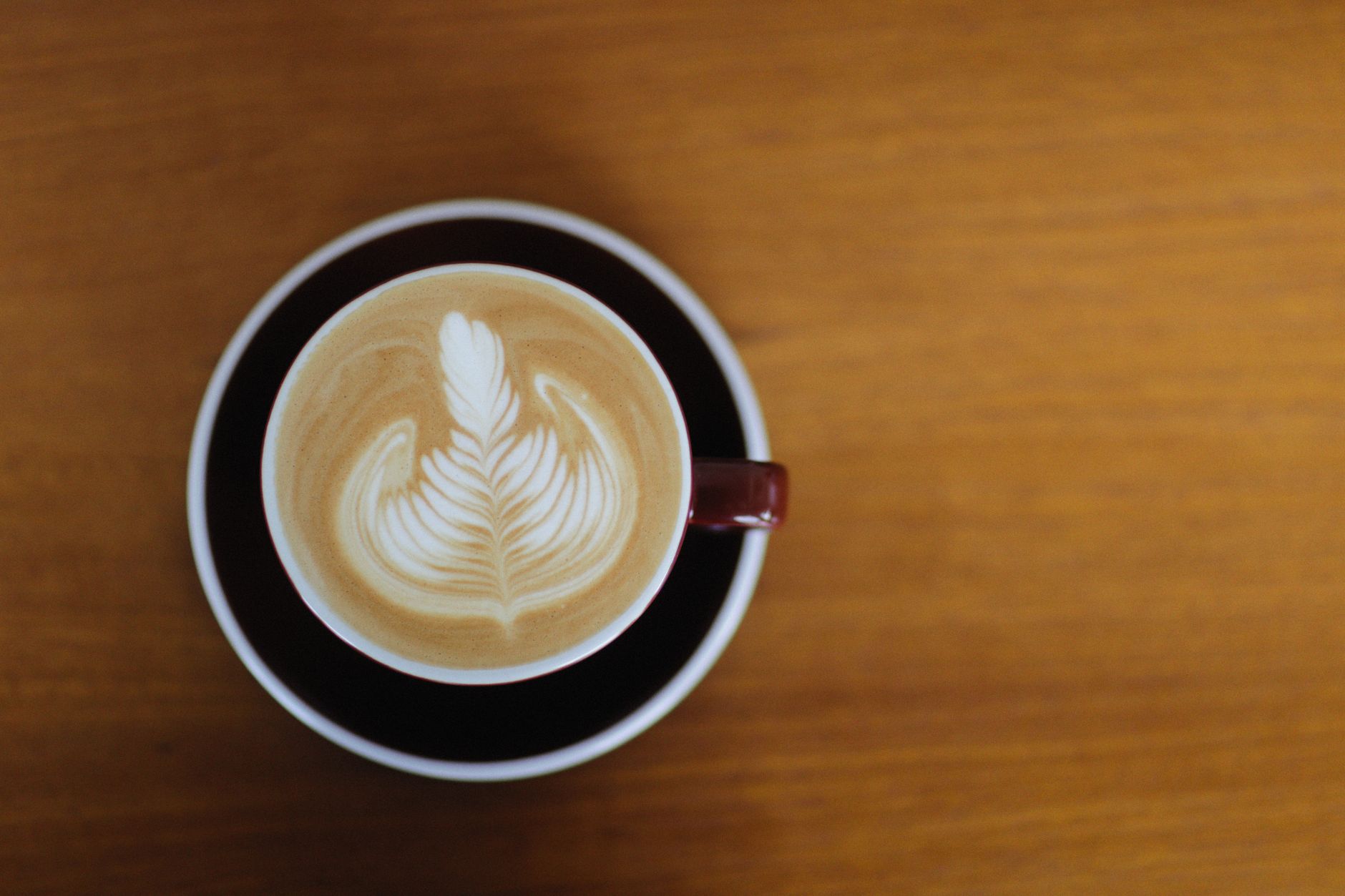 A cappuccino on a table