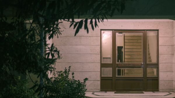 Best motion sensor light outdoor: a lit building entrance at night