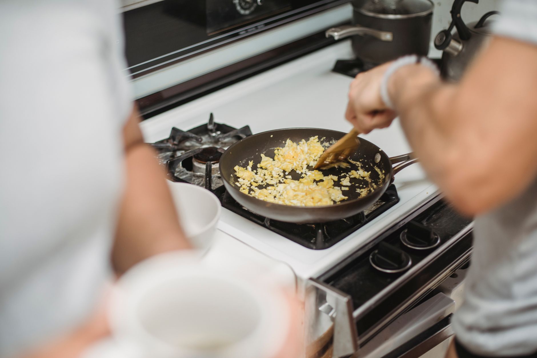 A home cook at the stove